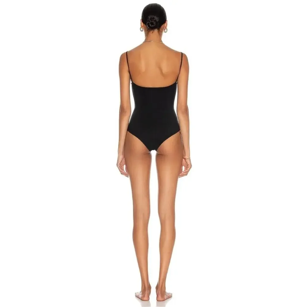 Christopher Esber Ruched Disconnect Swimsuit in Black AU4/US0